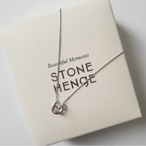 Lucky U Stella Dancing Stone Silver Necklace (N0141) - Picture 2 of 7